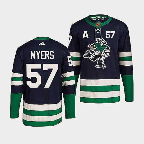 Mens Vancouver Canucks #57 Tyler Myers Navy 2022 Reverse Retro Stitched Jersey Dzhi->vancouver canucks->NHL Jersey